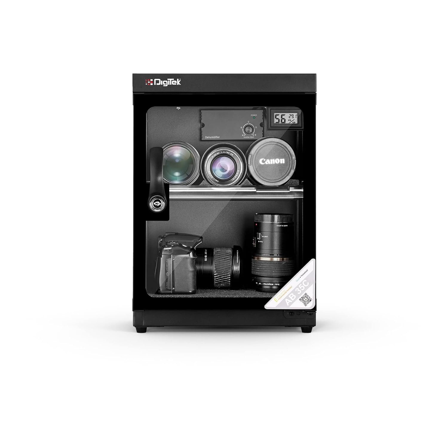 Digitek (AB 35C) 35 Liters Capacity Digital Display Dry Cabinet with Humidity Controller (Black)