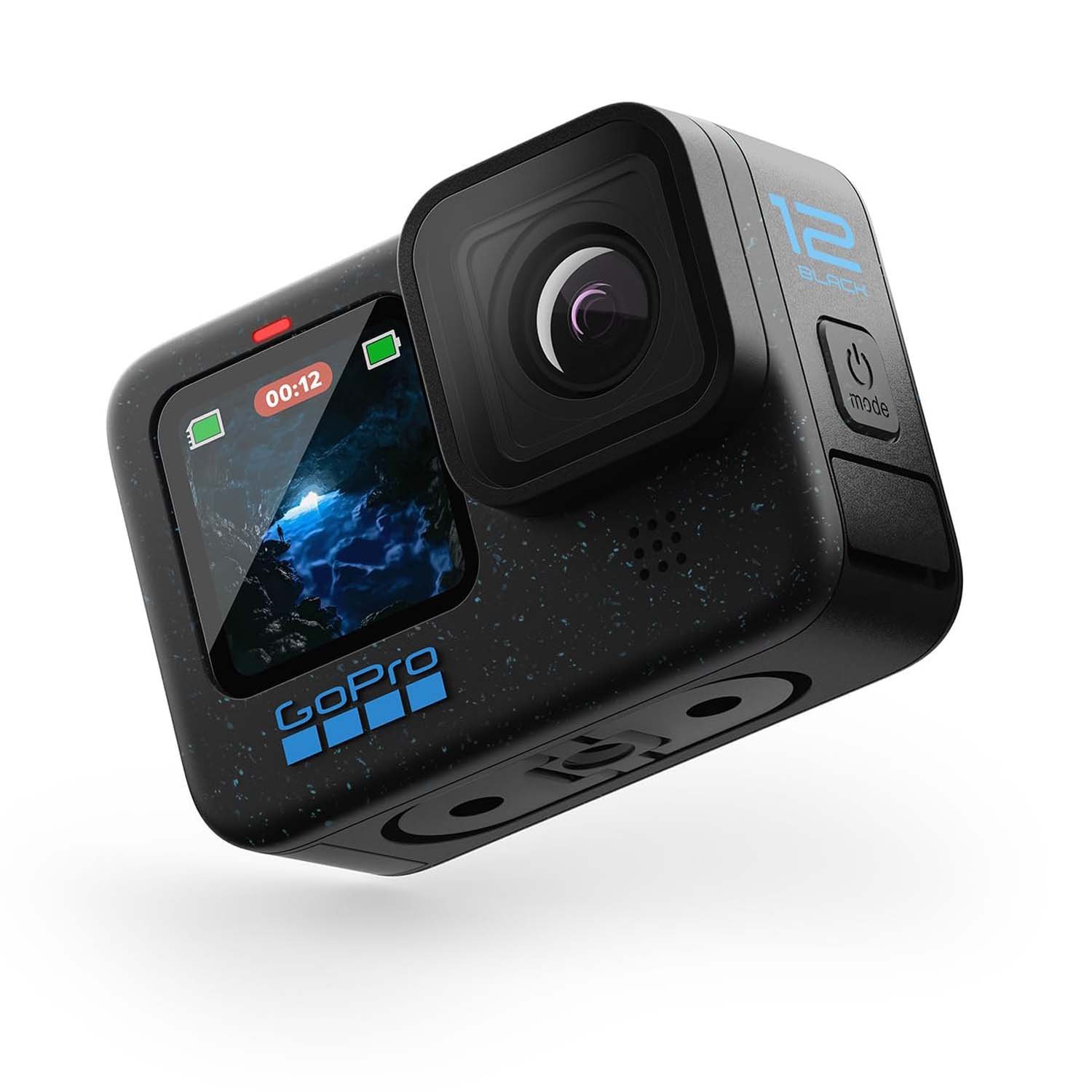 GoPro HERO12 Waterproof Action Camera with Front & Rear LCD Screens, 5.3K60 Ultra HD Video, HyperSmooth 6.0 + AutoBoost, Live Streaming with Enduro Battery