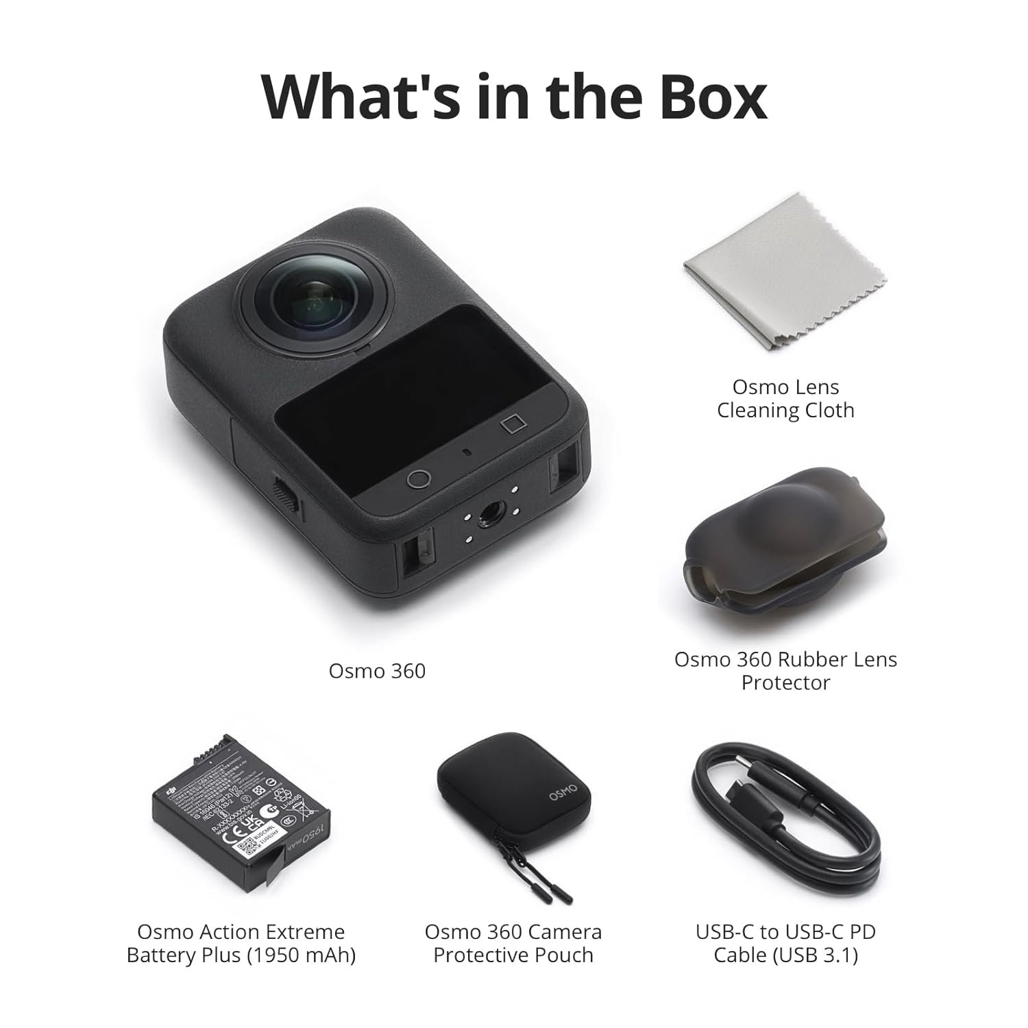 DJI Osmo 360 Standard Combo, 360 Camera With 1-Inch 360° Imaging, Native 8K 360° Video, 4K/120fps & 170° Boost Video, 120MP 360° Photo, 100-Min 8K Recording, Waterproof, Action Camera for Sports, Vlog