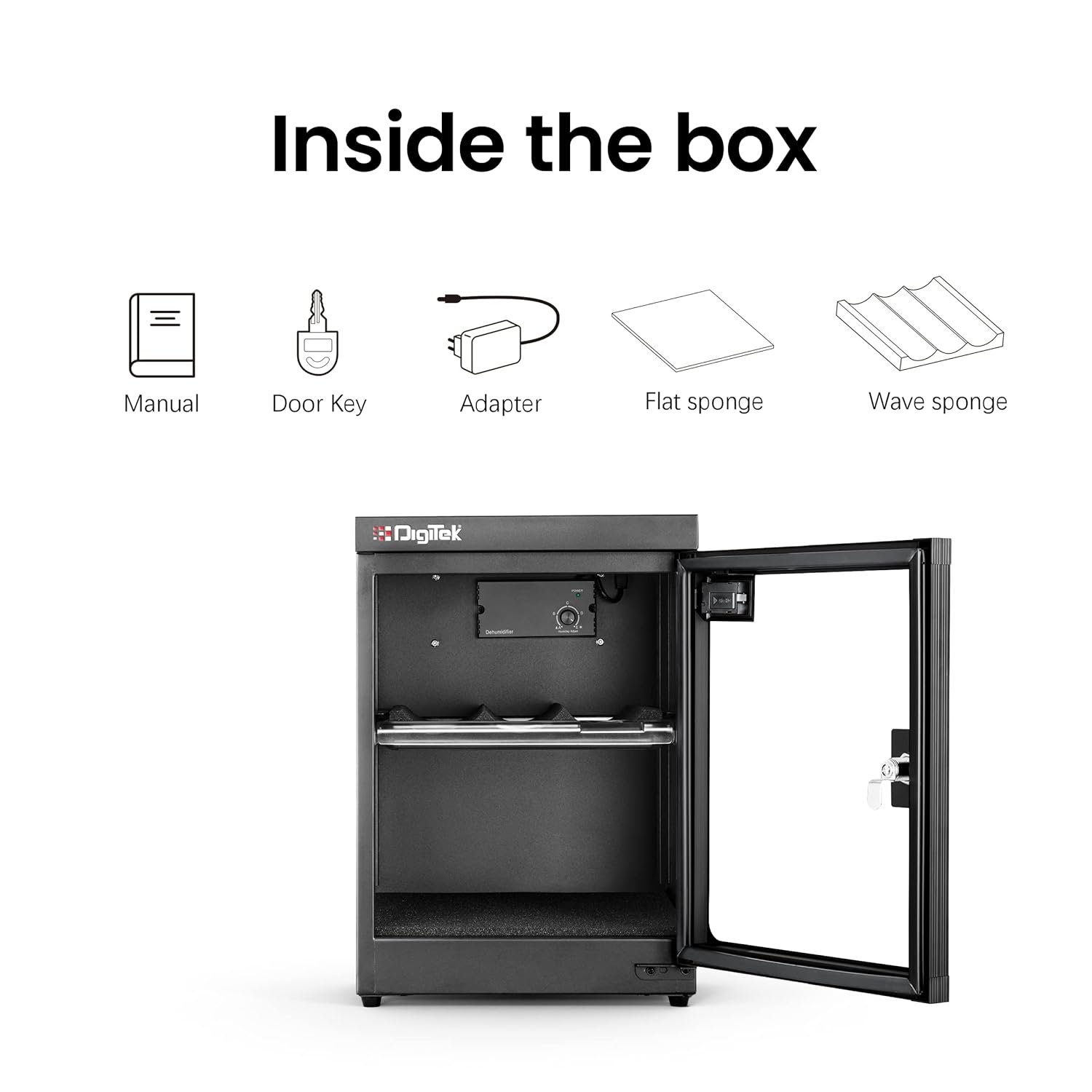 Digitek (AB 35C) 35 Liters Capacity Digital Display Dry Cabinet with Humidity Controller (Black)