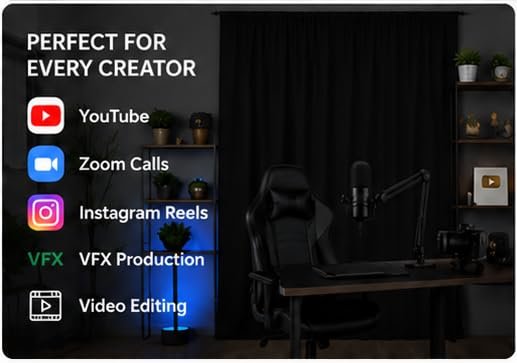 Professional Black Screen Backdrop Cloth (8x12 ft) | Wrinkle Resistant|for Photo & Videography|Photoshoot|Product|Live Streaming|Zoom Meetings|VFX Editing
