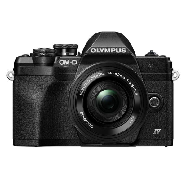 Olympus OMD-EM-10-Mark-IV Mirrorless Digital Camera with Lens 14-42mm f3.5-5.6-EZ Black (V207132BU000)
