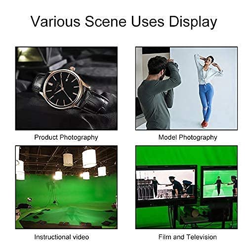 Winsumm 8X12 FT Lekera Green Screen Backdrop Background Curtain Rod Pocket for Photography, Photo-Shoot, Product Photography, Live Streaming