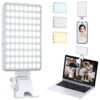 HIFFIN (LT-001) LED Video Conference Light Kit with Clip for iPhone/Tablet/Laptop, Dimmable CRI 95+ with 3 Light Modes, Built-in 2000mAh Battery for Zoom Calls/Remote Working/Live Stream/Selfies