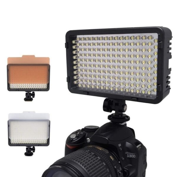 Winsumm LED-168A |Metal Hot Shoe Mount | Dimmable Ultra High Power Panel Digital Camera Video LED Light for All DSLR Video Cameras YouTube Video tiktok Wedding Photography Shooting