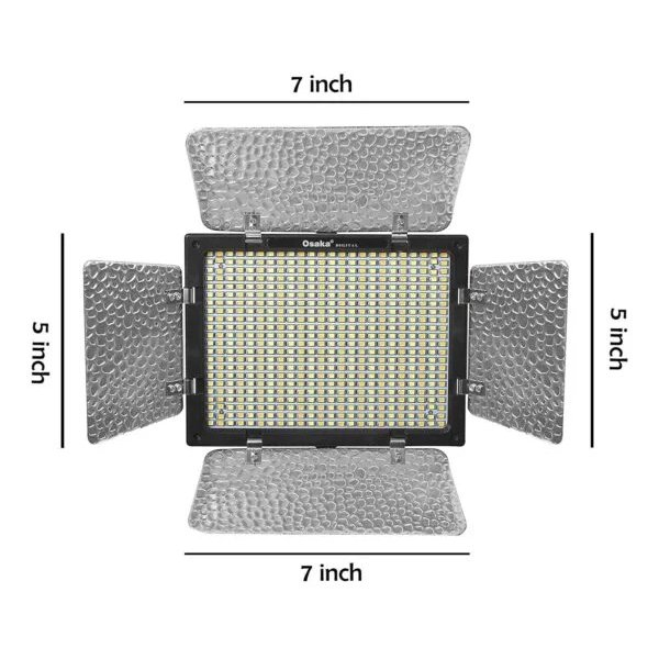 Osaka Bi-Color Dimmable LED Video Light OS 576 Slim for All DSLR Camera Video Cameras & Youtube video shooting