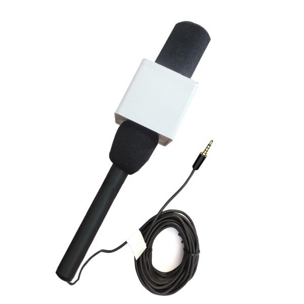 Winsumm Reporter Microphone/Mic for Mobile with Mic Logo Station (3/3 inch) Mobile Jack (Ep Stereo)|Cable Length 4.5 Meter/15 Feet
