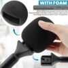 Wireless Handheld Interview Adapter with Foam Windshield - Reduce Wind Noise, Compatible with DJIMic, Wireless GO Transmitter - Plug n Play for Outdoor Interviews & More