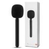 Wireless Handheld Interview Adapter with Foam Windshield - Reduce Wind Noise, Compatible with DJIMic, Wireless GO Transmitter - Plug n Play for Outdoor Interviews & More