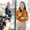 Wireless Handheld Interview Adapter with Foam Windshield - Reduce Wind Noise, Compatible with DJIMic, Wireless GO Transmitter - Plug n Play for Outdoor Interviews & More