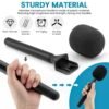 Wireless Handheld Interview Adapter with Foam Windshield - Reduce Wind Noise, Compatible with DJIMic, Wireless GO Transmitter - Plug n Play for Outdoor Interviews & More