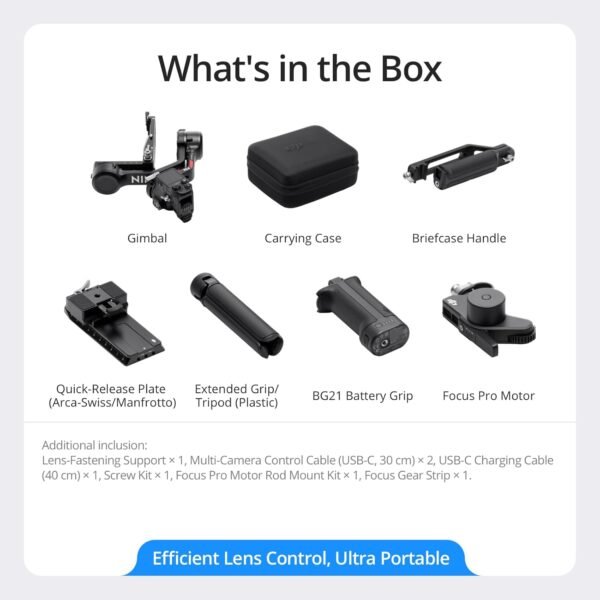 DJI RS 4 Combo, 3-Axis Gimbal Stabilizer for DSLR and Mirrorless Cameras