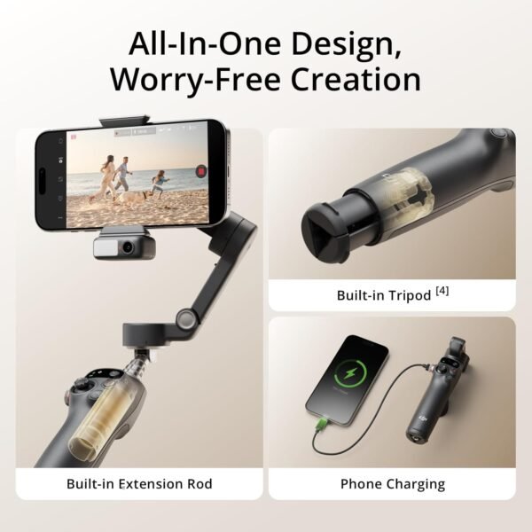 DJI Osmo Mobile 7P Gimbal Stabilizer for iPhone, Android, Native Tracking, Lighting,3-Axis Phone Gimbal
