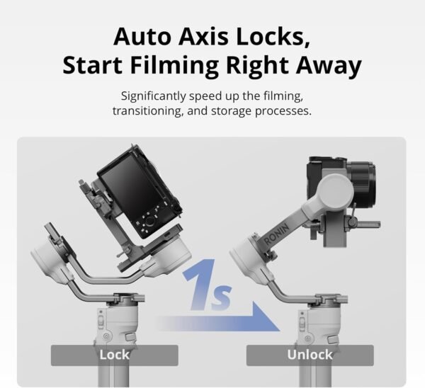 DJI RS 4 Mini, Gimbal Stabilizer for Camera Canon/Sony/Panasonic/Nikon/Fujifilm, Auto Axis Locks, 2kg/4.4lbs Payload, Intelligent Tracking, Camera Gimbal, Native Vertical Shooting