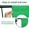 Winsumm Green White Black Screen Backdrop with Stand, 8FT X 12FT Wide Green Screen Backdrop with 9 FT x 12 FT Wide Photo Backdrop Stand, Photo Backdrop Stand Kit Include Carry Bag