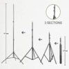 Winsumm Green White Black Screen Backdrop with Stand, 8FT X 12FT Wide Green Screen Backdrop with 9 FT x 12 FT Wide Photo Backdrop Stand, Photo Backdrop Stand Kit Include Carry Bag