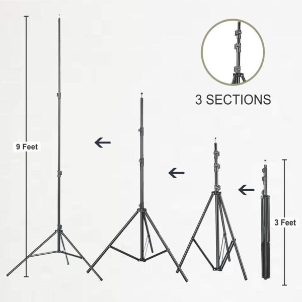 Winsumm Green White Black Screen Backdrop with Stand, 8FT X 12FT Wide Green Screen Backdrop with 9 FT x 12 FT Wide Photo Backdrop Stand, Photo Backdrop Stand Kit Include Carry Bag