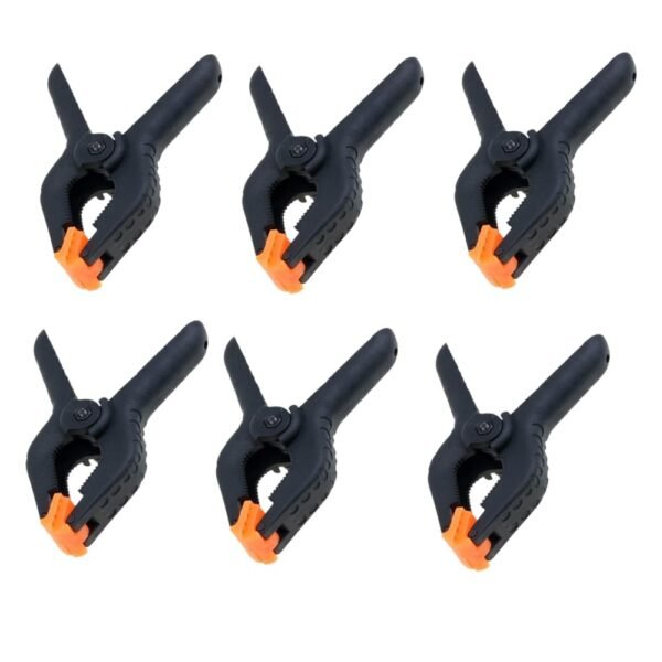 Winsumm 6 PCS Photography Backdrop Support Spring Clamp 4.3″/11cm for Background Muslin, Canvas, Paper, Chromakey Screen, Heavy Duty Clip, Photo Studio, Backdrops Backgrounds Woodworking