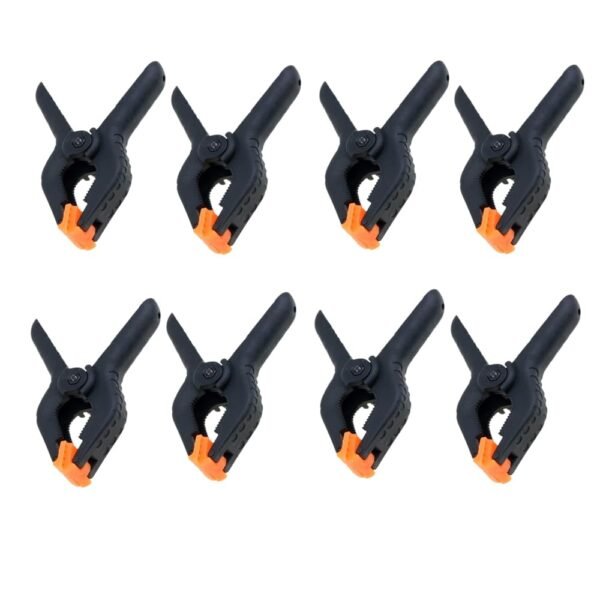 Winsumm 8 PCS Photography Backdrop Support Spring Clamp 4.3″/11cm for Background Muslin, Canvas, Paper, Chromakey Screen, Heavy Duty Clip, Photo Studio, Backdrops Backgrounds Woodworking
