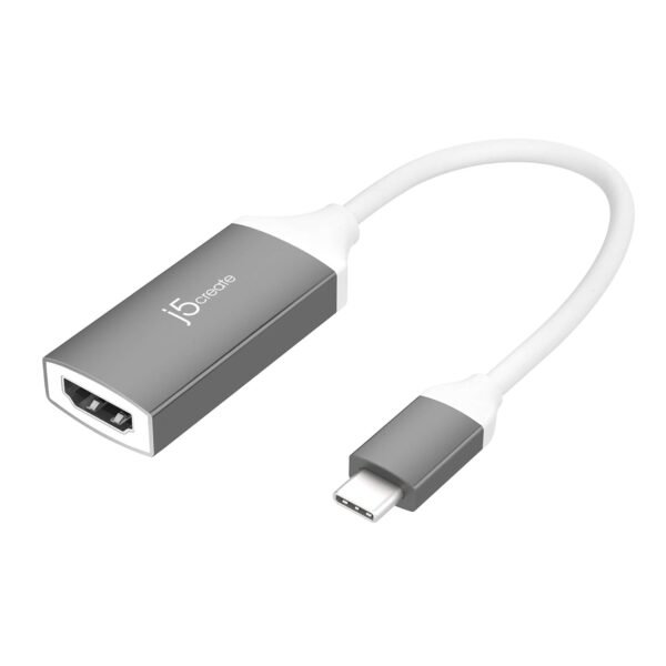 j5create USB Type-C to HDMI Adapter- 3840 x 2160 @ 60Hz | HDMI 1.4 4K @ 30 Hz to 4K @ 60 Hz | Adapter Compatible with MacBook, Chromebook, Tablet or PC (JCA153G)