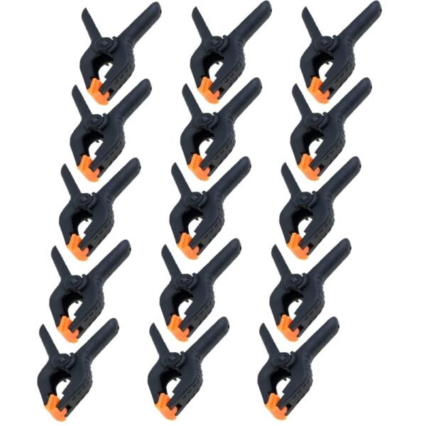 Winsumm 15 PCS Photography Backdrop Support Spring Clamp 4.3"/11cm for Background Muslin, Canvas, Paper, Chromakey Screen, Heavy Duty Clip, Photo Studio, Backdrops Backgrounds Woodworking