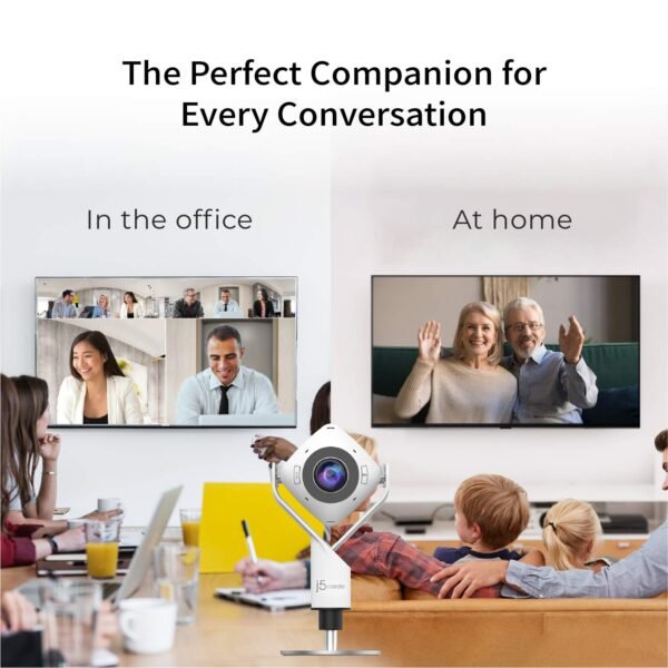 J5create 360 All Around Conference Webcam for Huddle Rooms - Full HD 1080p video playback @ 30 Hz Model: JVCU360