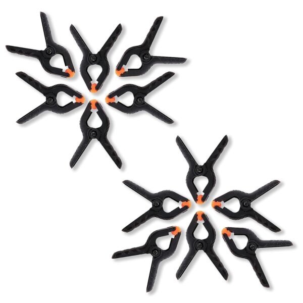 Winsumm 12 PCS Photography Backdrop Support Spring Clamp 4.3"/11cm for Background Muslin, Canvas, Paper, Chromakey Screen, Heavy Duty Clip, Photo Studio, Backdrops Backgrounds Woodworking