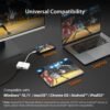 j5create USB Type C to 4K HDMI and Gigabit Ethernet with PD 100W Pass-Through Charging, for MacBook Pro, MacBook Air, Chromebook, Surface Pro, iPad Pro or USB-C Laptop (JCA351)