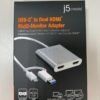 j5create USB-C to Dual HDMI Multi-Monitor Adapter with USB Type-A convertor | 4K + 2K | Compatible with Windows and Mac (JCA365)