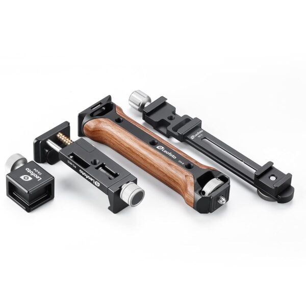 LEOFOTO VC-1 Smartphone Video Kit w Rosewood Handle, Smart Phone Clamp, Cold Shoe & Rail with Arca/RRS Compatible Clamp