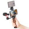 LEOFOTO VC-1 Smartphone Video Kit w Rosewood Handle, Smart Phone Clamp, Cold Shoe & Rail with Arca/RRS Compatible Clamp