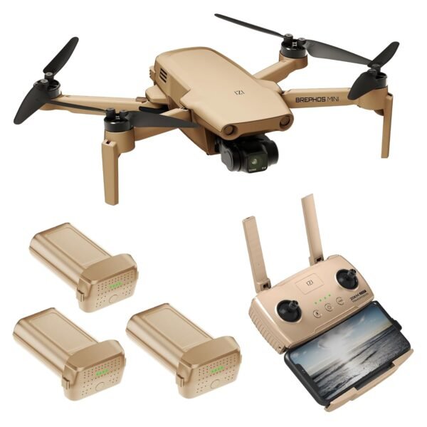 71PwjMzuHEL._SL1500_ IZI Brephos Mini Nano Drone, Premium Drone with Camera 4K Professional, 48MP Ultra HD Lens, Starlight Night Vision, 3-Axis SteadyFrame Stabilizer, 3 x 3000mAh Long Flight, <249g Featherweight, 20km Range