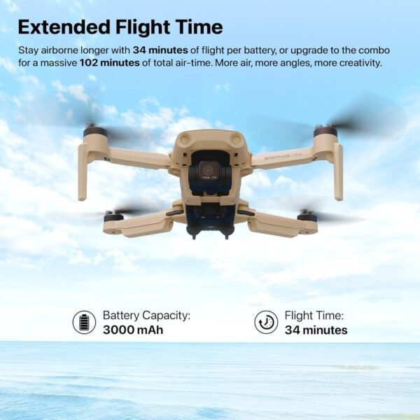 71odvXjCaUL._SL1500_ IZI Brephos Mini Nano Drone, Premium Drone with Camera 4K Professional, 48MP Ultra HD Lens, Starlight Night Vision, 3-Axis SteadyFrame Stabilizer, 3 x 3000mAh Long Flight, <249g Featherweight, 20km Range